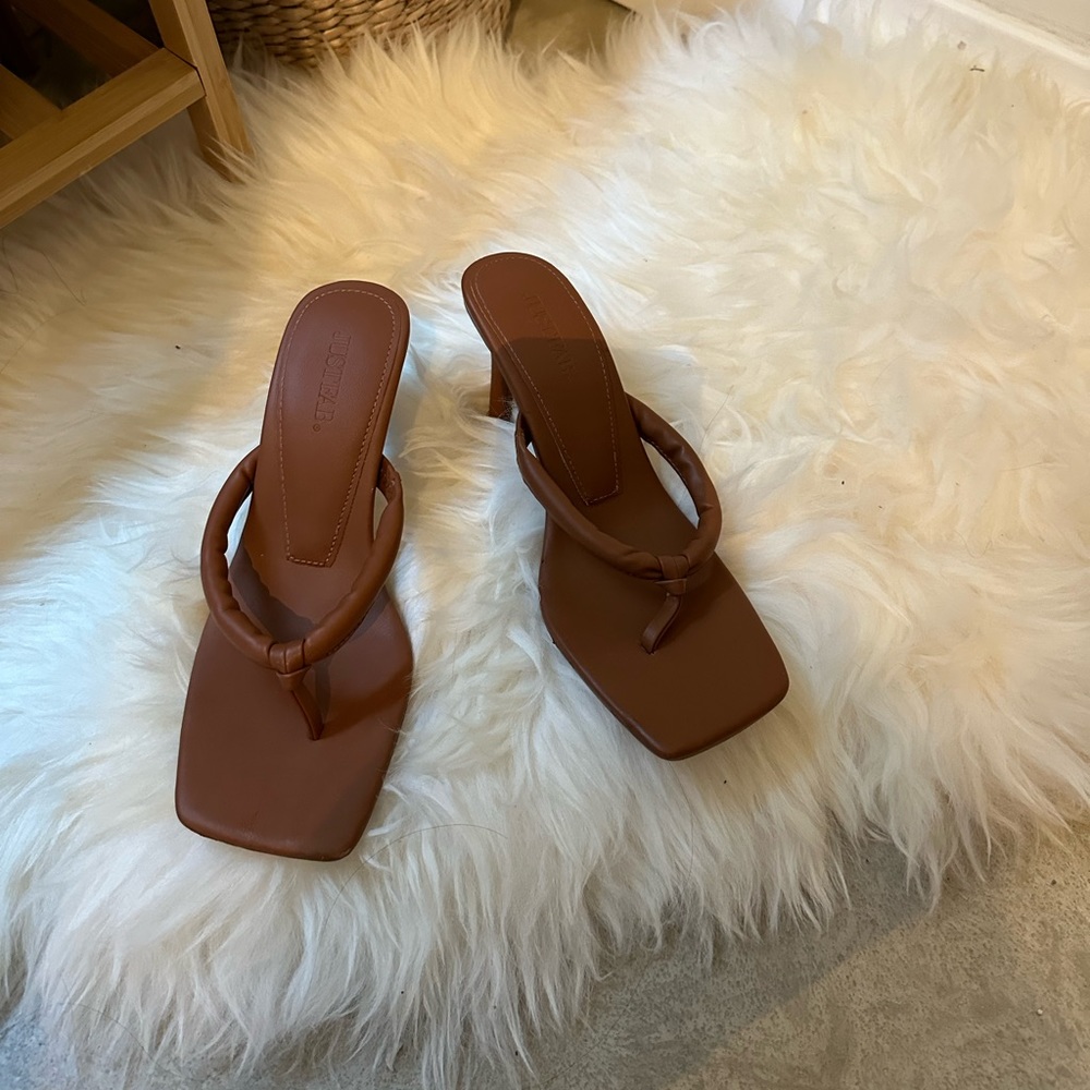 Square Toe Sandal Heels